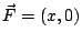 $\vec{F} = (x,0)$
