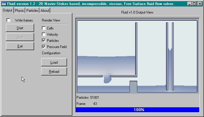 Screenshot of Fluid under windows.
